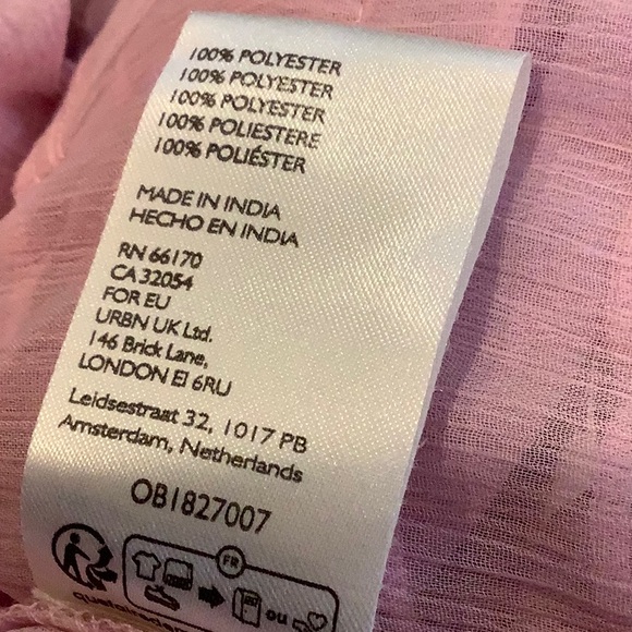 FREE PEOPLE Pink/Purple Valentines Flirty Sexy Flowy Sheer Ruffled Nightgown Med - Picture 9 of 9